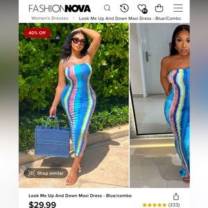 Sexy Fashion Nova tie dye style dress! Super comfy material